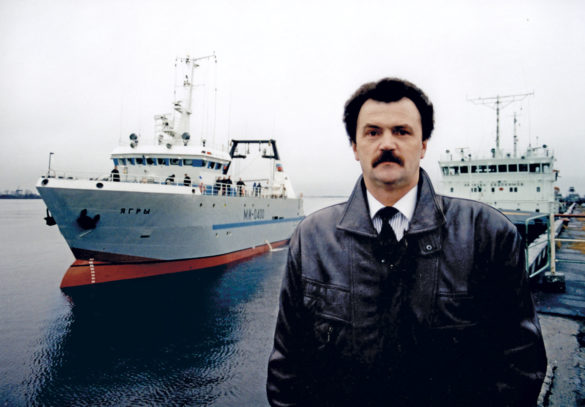 1998 год. Первый приход траулера «Ягры» в порт Архангельск после проведения ходовых испытаний в Белом море