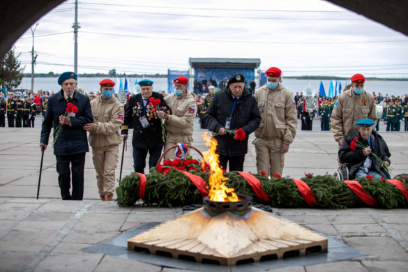 На праздновании 80‑летия прихода первого союзнического конвоя «Дервиш» в Архангельске. 31 августа 2021 года. 