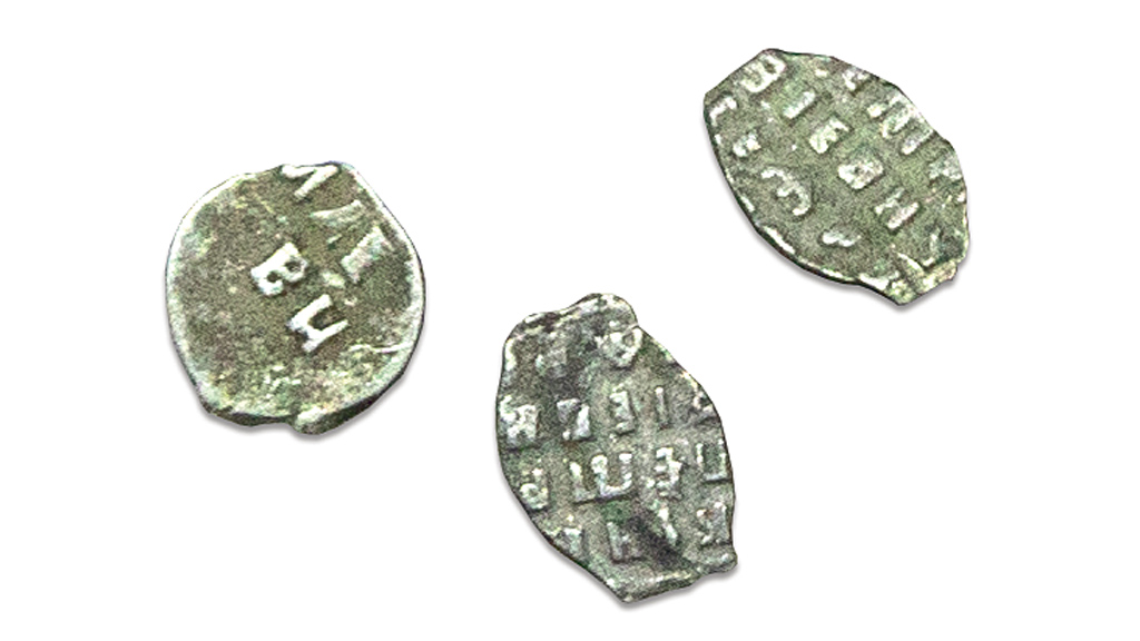 Монетки, найденные при археологических работах на Новодвинской крепости. Фото Павла Кононова
