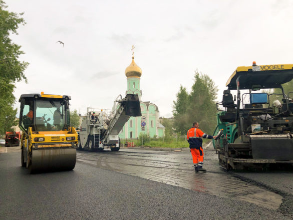 Улицы Новодвинска теперь имеют качественное покрытие благодаря специалистам ООО «Помордорстрой»