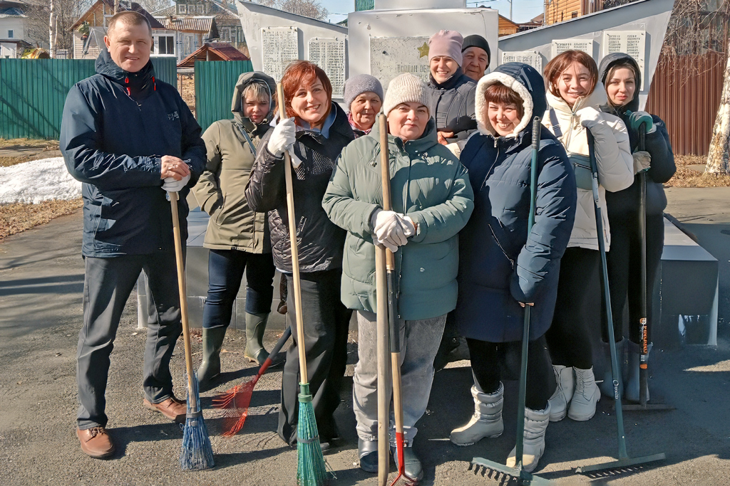 Субботник в деревне Окулово